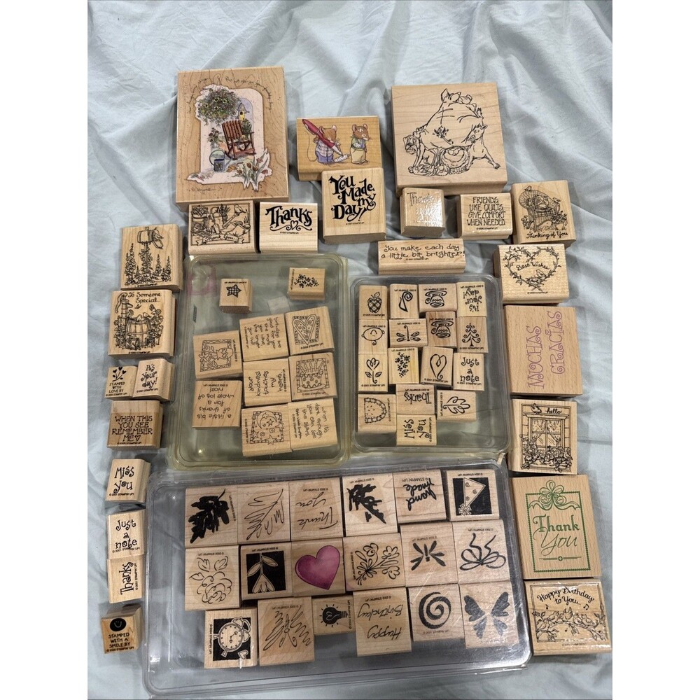 Rubber Stamp Lot 65+ Stampin Up Various Artist Estate Collection Card Making